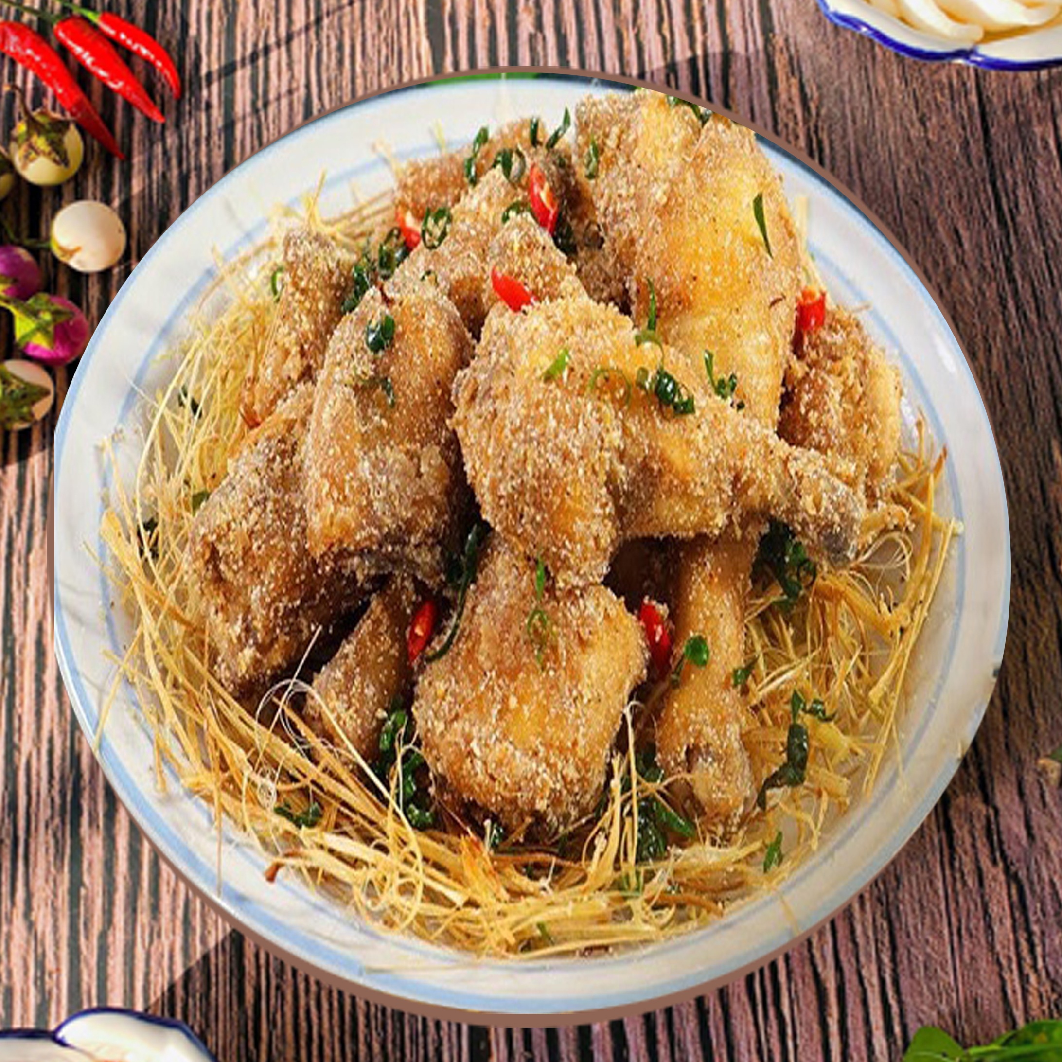 Gà rang muối Hồng Kông - HA NOI OLD RESTAURANT